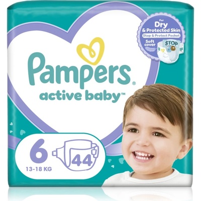 Pampers Active Baby Size 6 еднократни пелени 13-18 kg 44 бр