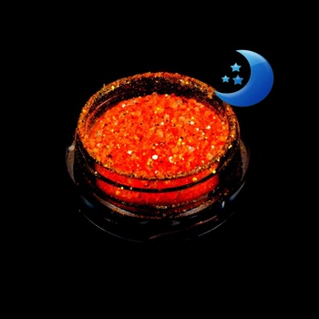 d-nails Svietiaci Glitter 004 oranžový