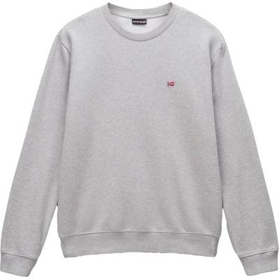 Napapijri Мъжки пуловер Napapijri Balis Crew 1 Jumper - Medium Grey Melange (017-4047-0411)