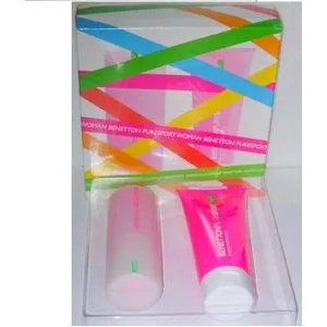 Benetton Pure Sport Woman EDT Spray 100ml + Shower Gel 200ml за жени Парфюми