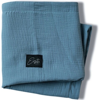 ESITO Mušelínová deka dvojitá Denim blue