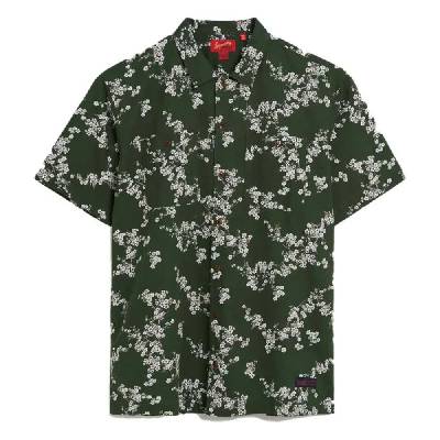 Риза с къс ръкав Superdry Beach short sleeve shirt - Green (Olive Blossom)