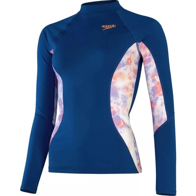 Speedo Printed Long Sleeve Rash Top Ammonite/Soft Coral/Miami