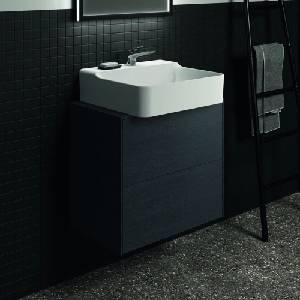 Ideal Standard Стенен шкаф Ideal Standard Atelier Conca, 2 чекмеджета и плот с централен изрез 60 см, тъмен дъб (T3946Y4)