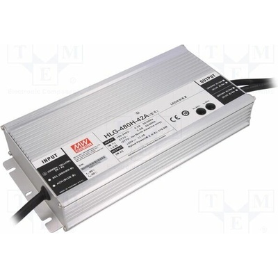 MEAN WELL HLG-480H-42A Napájecí zdroj: spínaný; LED; 480W; 42VDC; 5,7÷11,4A; 90÷305VAC