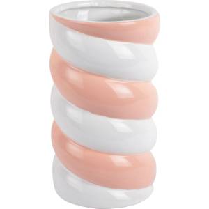 PT LIVING Бяла/розова керамична ваза (височина 23 cm) Marshmallow - PT LIVING (PT3979MC)