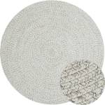Hanse Home Бял/бежов кръгъл външен килим ø 200 cm - NORTHRUGS (105553-200)