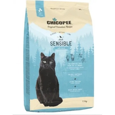 Chicopee Chicopee Classic Nature Line Adult Sensible - пълноценна храна за пораснали котки от всички породи, над 1 година, БЕЗ ГЛУТЕН, за чувствителни стомаси, с агнешко, 1, 5 кг