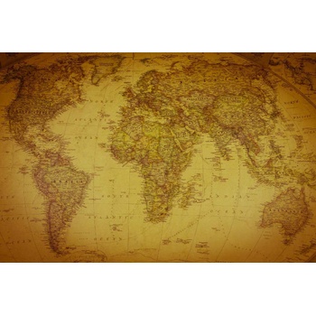 DIMEX ART s. r. o Флизелинов фототапет винтидж карта на света iv. 375 x 250 см