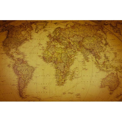 DIMEX ART Флизелинов фототапет винтидж карта на света iv. 375 x 250 см