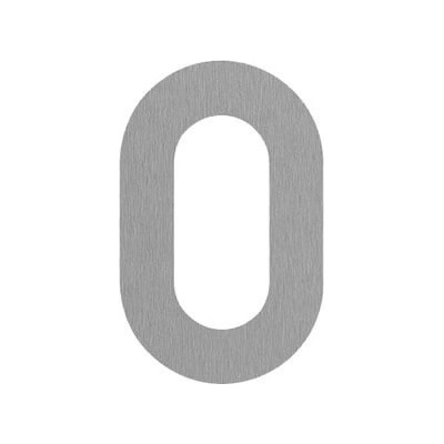 SRA - DOMOVÁ ČÍSLICA "0" 2.50 - 120 mm NEM - nerez matná | MP-KOVANIA.sk
