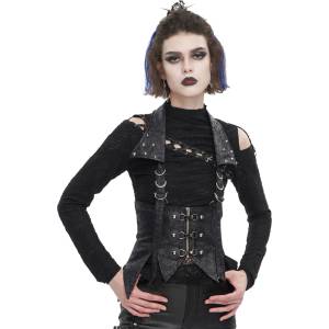 Devil fashion дамска жилетка DEVIL FASHION - Punk Crackled Faux - WT077