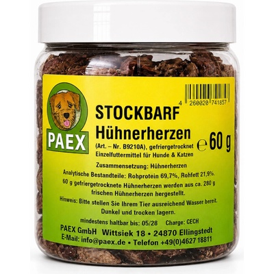 Paex Kuřecí srdíčka mrazem sušená 60 g