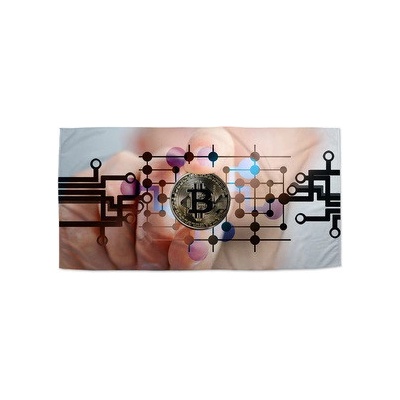 Sablio Ručník Bitcoin Varianta: 30 x 50 cm