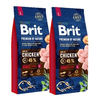 Brit Premium By Nature Adult L 2x15кг