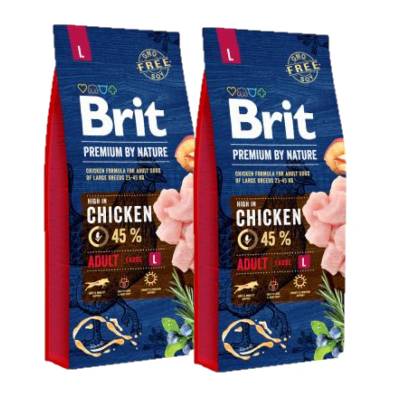 Brit Premium By Nature Adult L 2x15кг