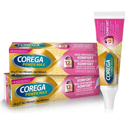 Corega Max upevnenie + komfort 2 x 40 g