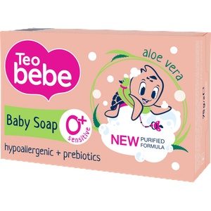 Teo bebe Бебешки сапун с алое вера, 75гр