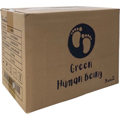 Green Human Being Биоразградими бамбукови пелени Green Human Being - Размер 2, 4-8 kg, 4 пакета х 34 броя (16931882021221)