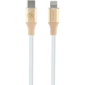 Guess Кабел Guess Ebossed Logo, USB-C към Lightning, 1.5m, златист (3666339171438)