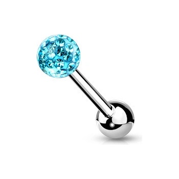 Šperky4U piercing do jazyka Crystals from SWAROVSKI PJ0030-Q