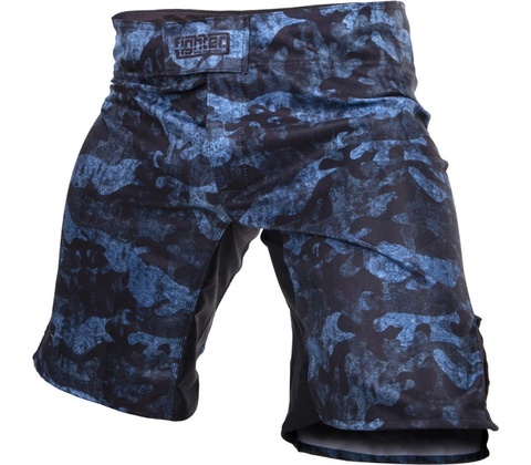 MMA trenky Fighter Urban Camo -modrá modrá