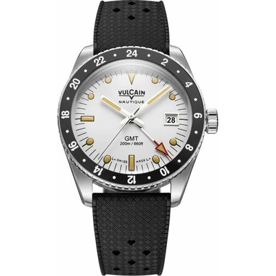 Vulcain Skin White Luminova Beige Steel Bracelet