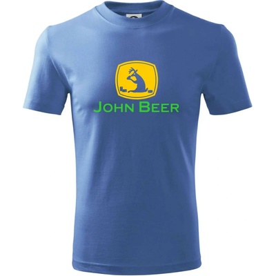 John Beer jeleň s pivom tričko detské svetlomodrá
