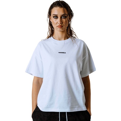 Nebbia Dámske tričko Power Her Relaxed Tee 894 White