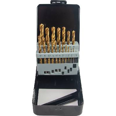 Свредла за метал 19бр ø1.0-10mm HSS + TIN к-т GADGET (157108)