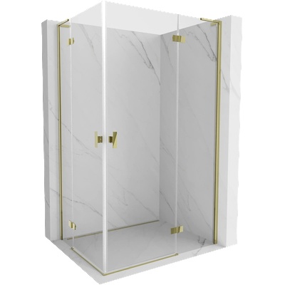 Mexen Mist-H L Duo душ кабина с врати на панти, дясна 75 x 90 см, прозрачна, златна - 8A5L-075L-090P-50-00 (8A5L-075L-090P-50-00)
