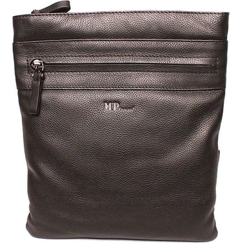 Marta Ponti pánská kvalitní středně velká kožená crossbody taška no. C50 černá