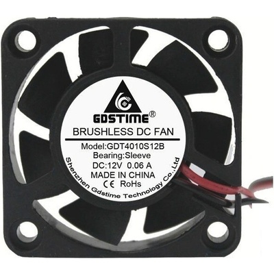 GDSTIME Ventilátor 40x40x10mm, XH2.54, 12V DC, 5500RPM