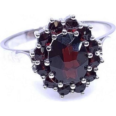 Český Granát Jan Kos jewellery Stříbrný prsten 12008445011.58