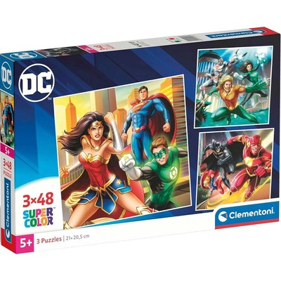 Clementoni štvorec DC COMICS Justice League 3x48 dielov