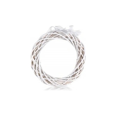 HOME DECOR Věnec ratanový 26 x bílý 26 cm – Zboží Dáma