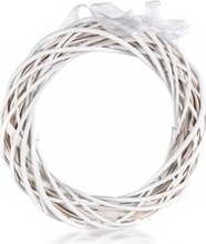 HOME DECOR Věnec ratanový 26 x bílý 26 cm
