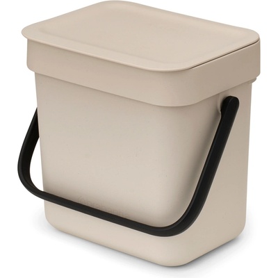 Brabantia Кош за смет за разделно събиране Brabantia Sort&Go 3L, Soft Beige