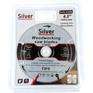 SILVER Циркулярен диск за дърво 115x22, 2 мм с карбидни зъби 67307 (S10286)