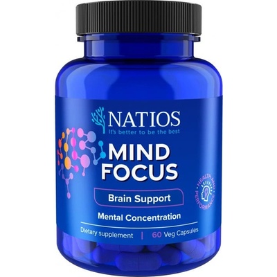 Natios Mind Focus 60 vegánskych kapsúl