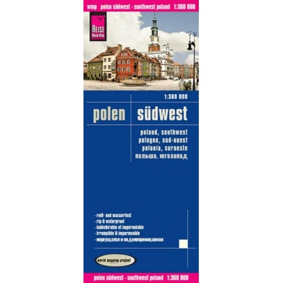 mapa Poland southwest Polsko 1:360 t voděodolná