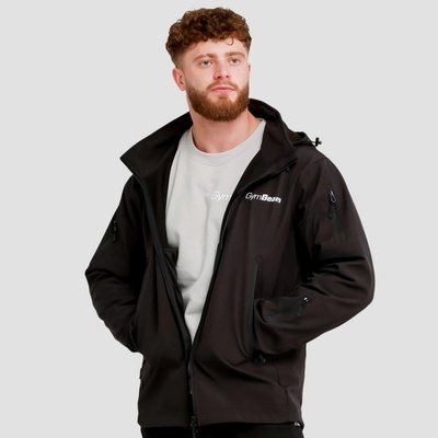 GymBeam Pánska bunda Softshell Black