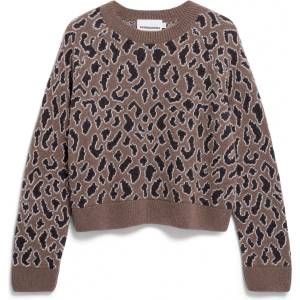 ARMEDANGELS Дамски пуловер ARMEDANGELS Women's Diliriaa Leopaa Jumper - Walnut Cream - размер XL (117-3482-0215)