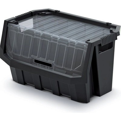 Prosperplast Plastový úložný box uzatvárateľný Trukmax Plus čierny 396x380x282