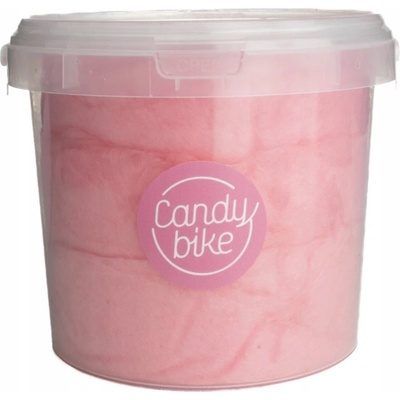 Candy Bike Cukrová vata v kyblíku 1 l v růžové barvě 17 g