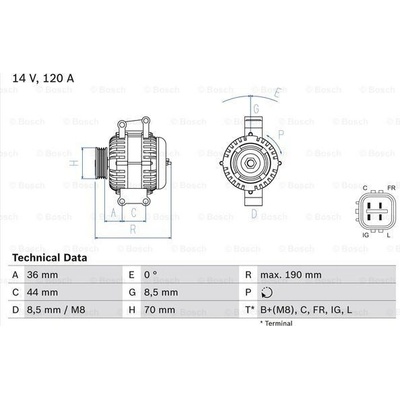 Alternátor BOSCH 0 986 082 050