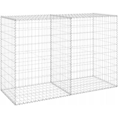 ZBXL Gabionová zeď s víky pozinkovaná ocel 150 x 60 x 100 cm