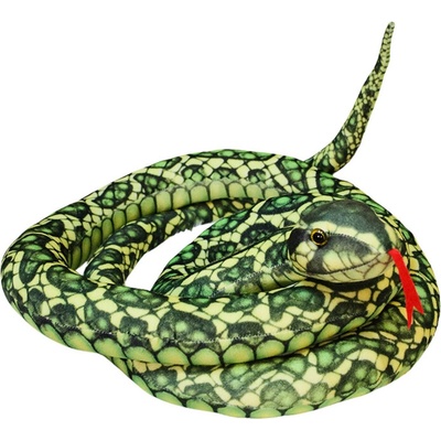mamido Plyšový had 300 cm zelený