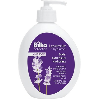 Bilka Lavender&Hyaluron Хидратираща емулсия за тяло, 350 ml