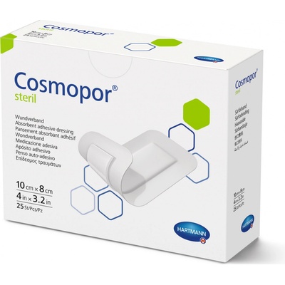 Hartmann Cosmopor Steril 10 x 8 cm krytí na rány 25 ks